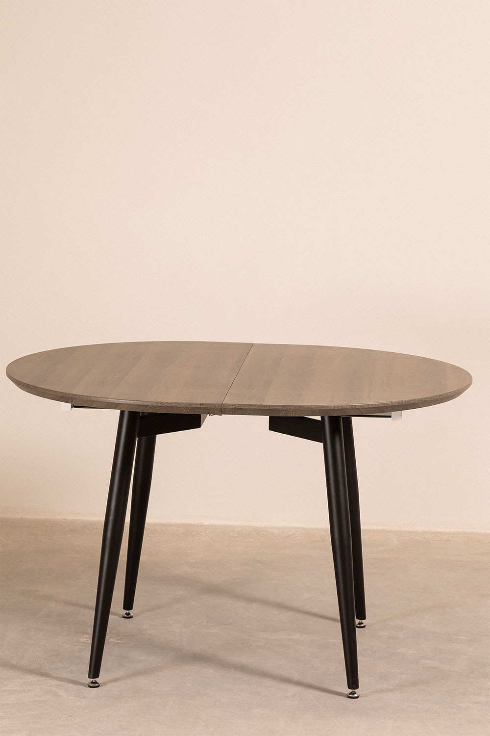 Ausziehbarer Esstisch aus Holz und Metall (120-180x100 cm ...